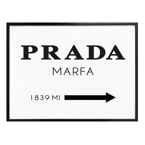 prada zeichnung schwarz weiß|Prada Marfa B&W Poster .